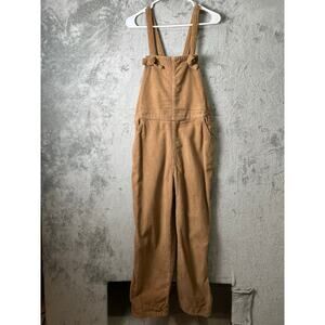 Faherty Brown Corduroy Jumpsuit Overalls Straight Leg Utility Casual Small